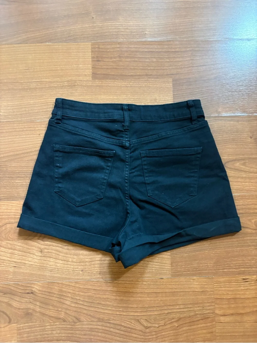 No Boundaries Black Cuffed High-Rise Denim Shorts
